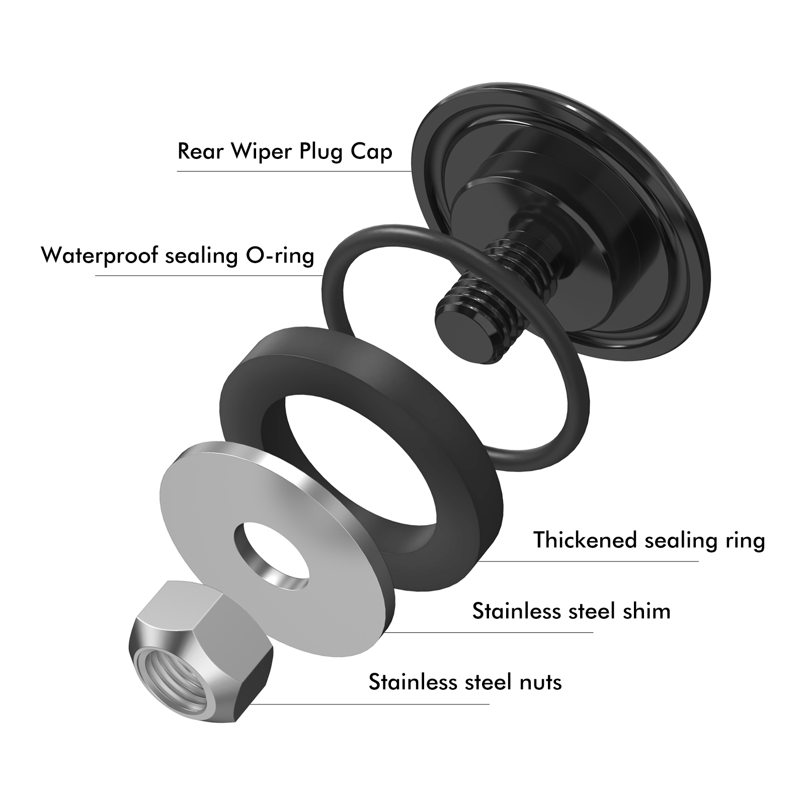 Rear Wiper Removal Cover Cap