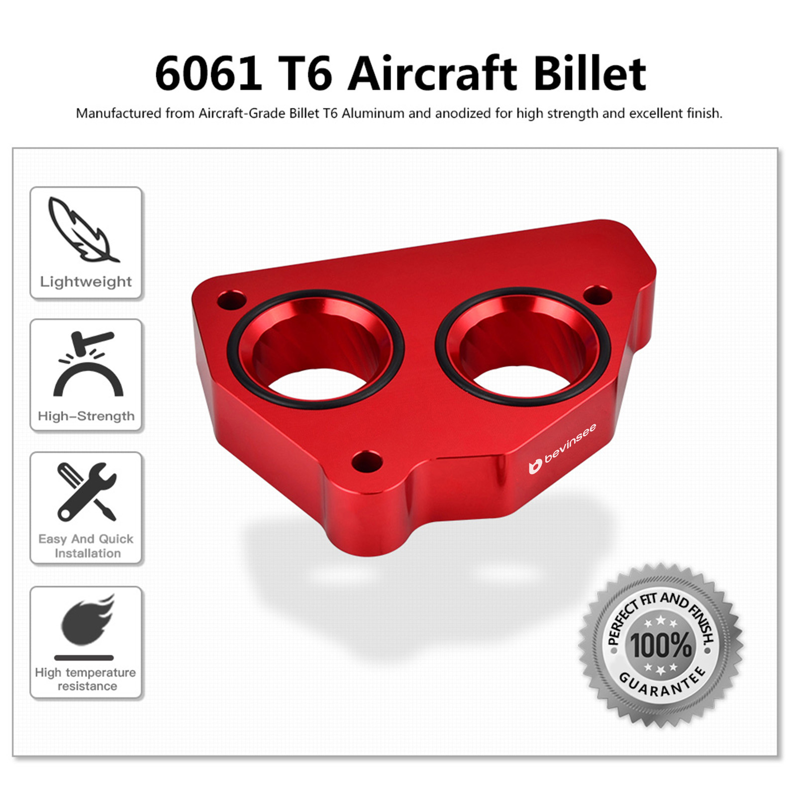 Billet Throttle Body Spacer For Chevrolet For GMC C1500 C2500 4.3L 5.0L